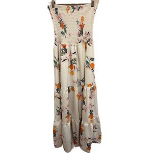 Women’s Strapless Floral Maxi Dress